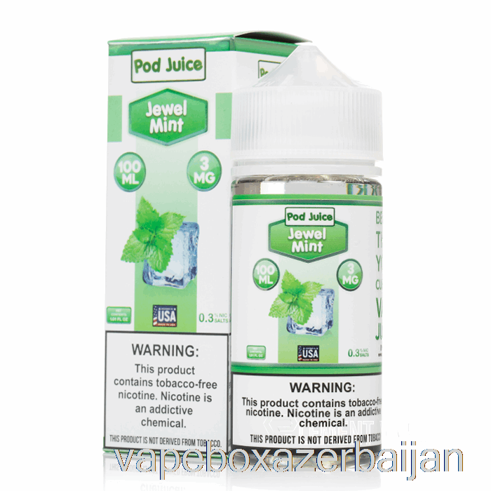 E-Juice Vape Jewel Mint - Pod Juice - 100mL 3mg